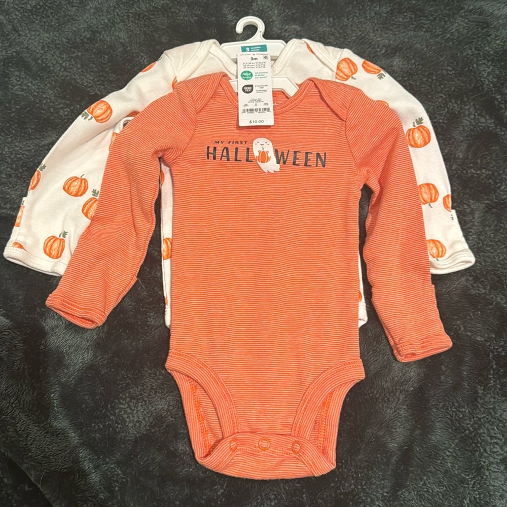 Carters Bodysuits 2 pack pumpkins